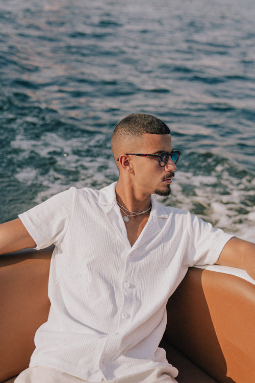Cocaine White Knitted Shirt